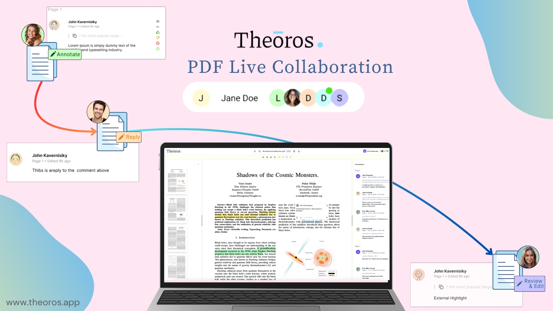 How to Edit and Annotate PDFs in Real-Time Without Email: Meet Theōros